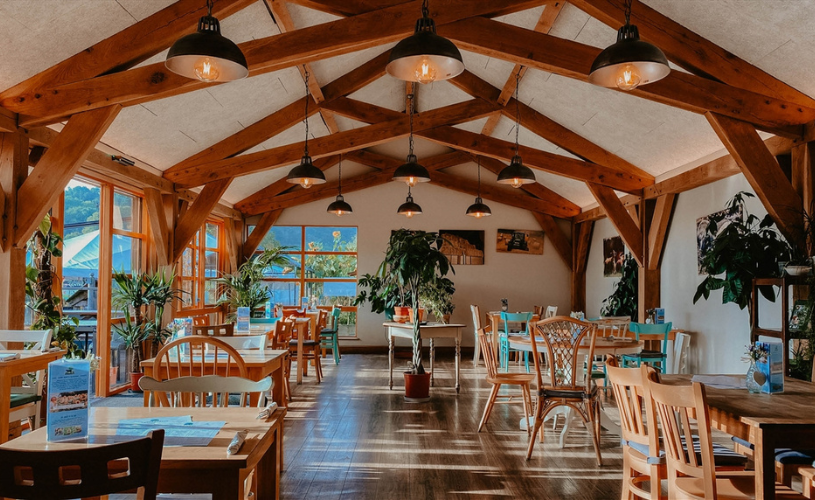 Interior of Newton Farm Shop Cafe